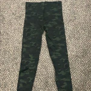 Spanx High Waist Green Camo Leggings